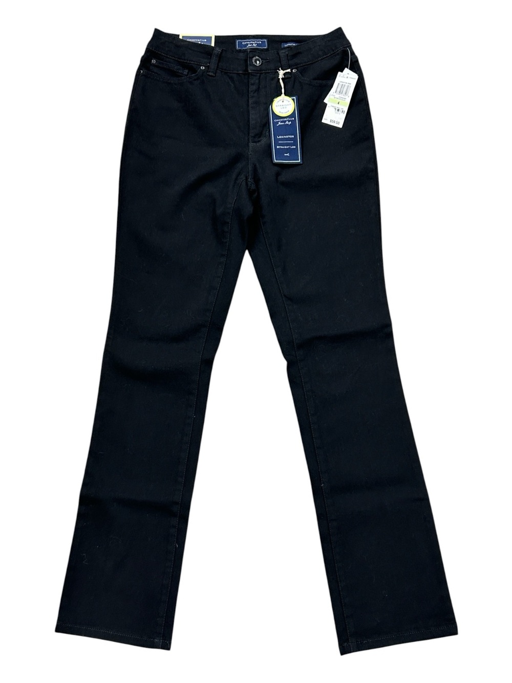 NEW Charter Club Lexington Straight Leg Black Jeans